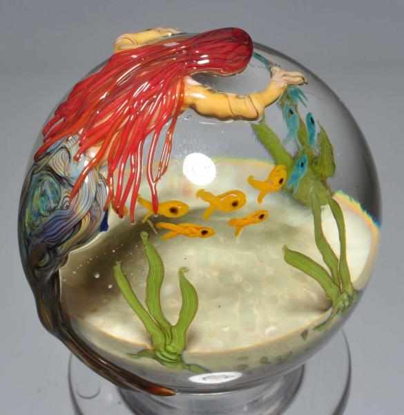 Appraisal: John P Gilvey Marble Description Circa Paperweight style seascape with