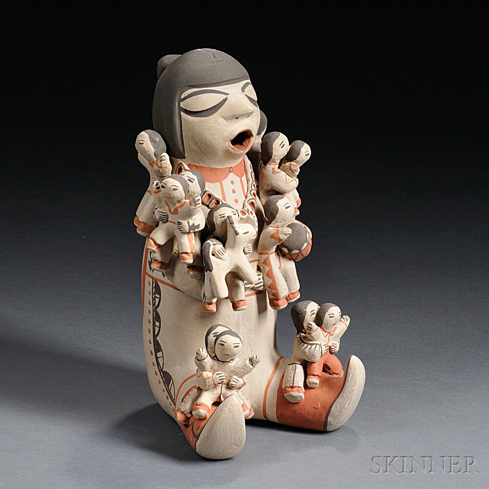 Appraisal: Southwest Pottery Storyteller New Mexico by Dorothy Trujillo Cochiti Pueblo