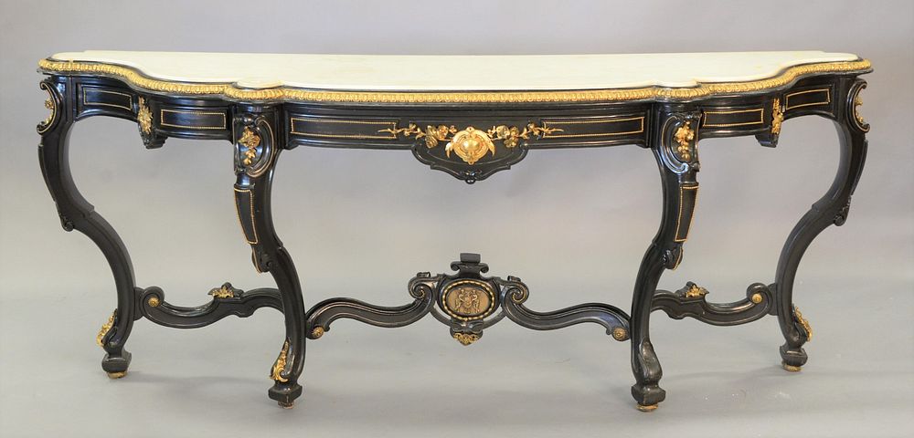 Appraisal: Louis XV style marble top server with gilt metal mounts