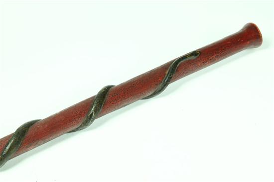 Appraisal: FOLK ART CANE American late th-early th century wood Stout