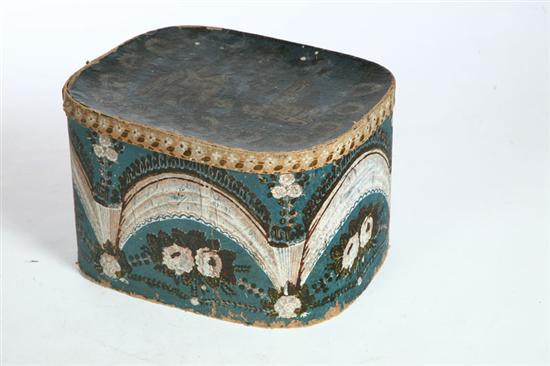 Appraisal: BANDBOX American nd quarter- th century pasteboard and wallpaper Oblong