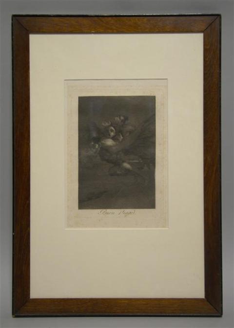 Appraisal: FRANCISCO DE GOYA SPANISH - BUEN VIAJE Etching x in