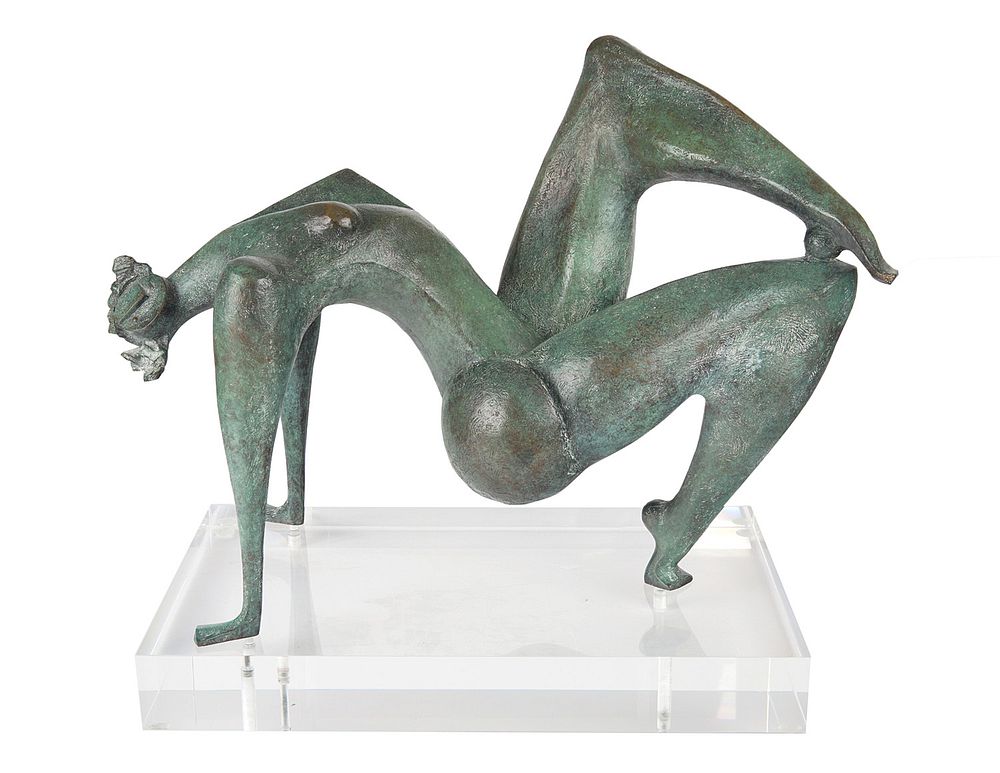 Appraisal: ISAAK KAHN LITHUANIAN-ISRAELI B ISAAK KAHN LITHUANIAN-ISRAELI B Acrobat bronze