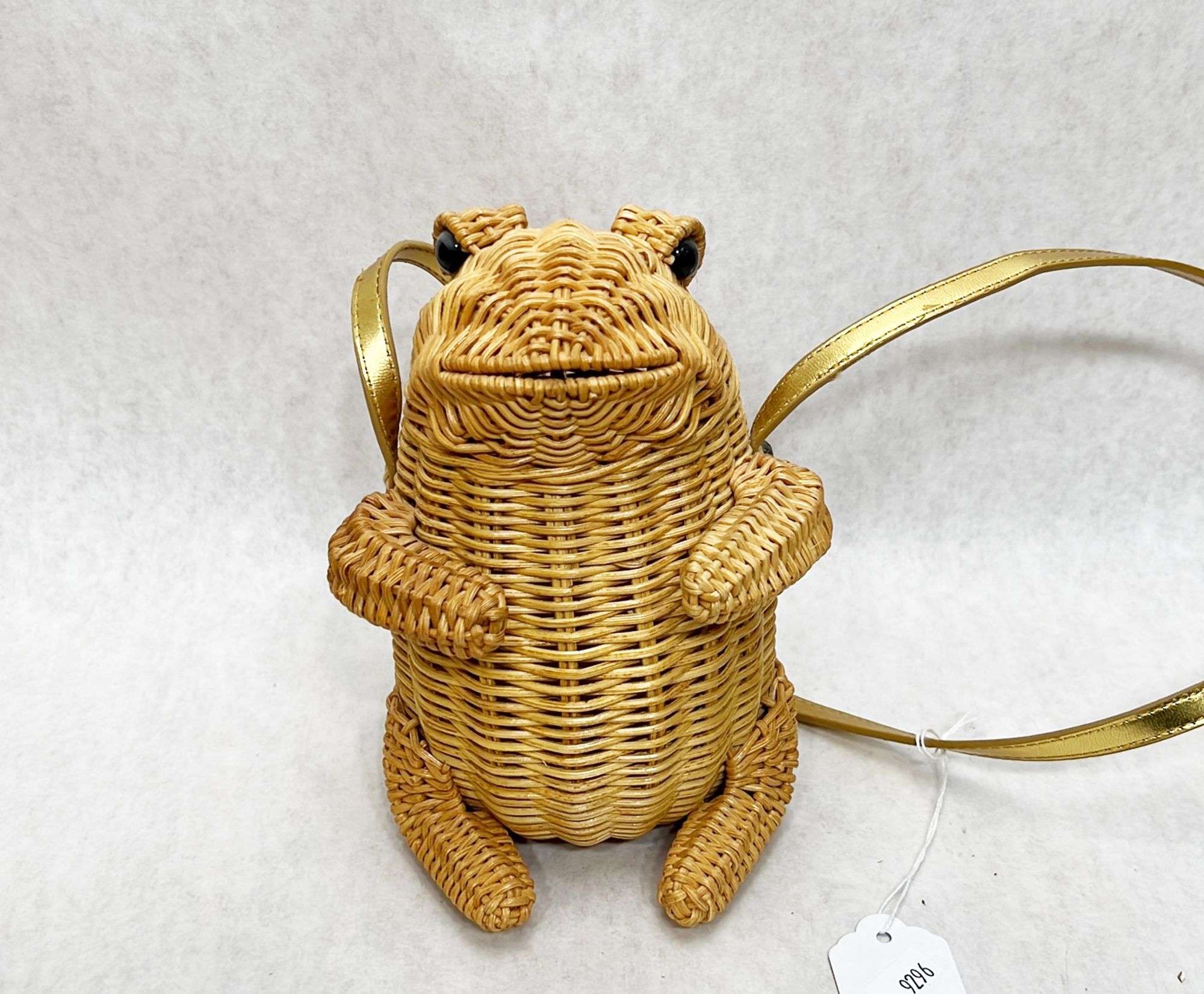 Appraisal: Figural Wicker Frog PurseCondition Good no noticeable damage