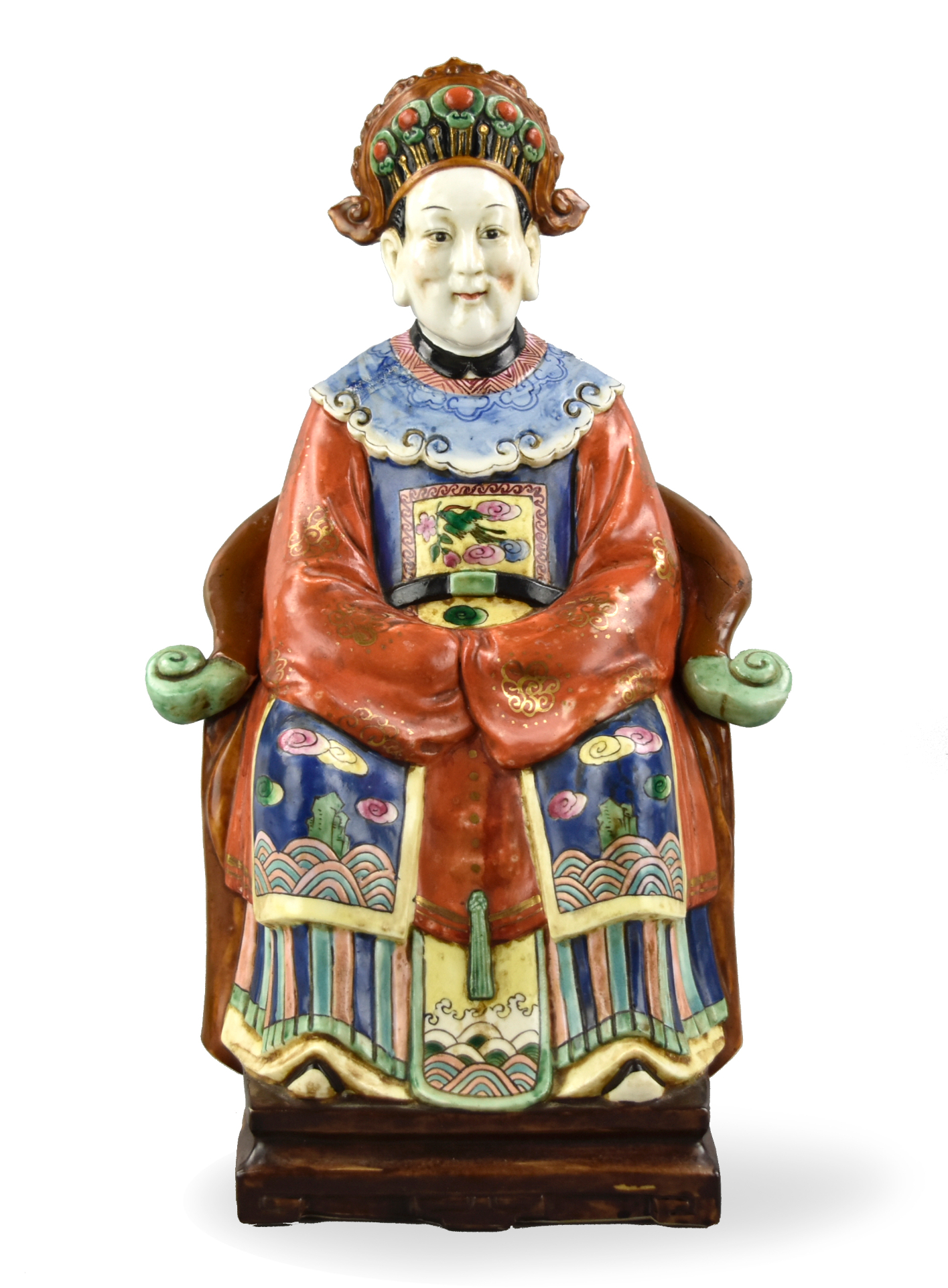 Appraisal: Chinese Late Qing Dynasty the female modelled in a seated