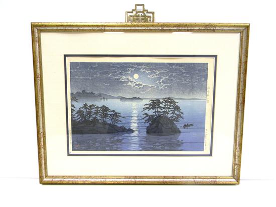 Appraisal: Kawase Hasui Japanese - color woodblock print on paper ''Futago