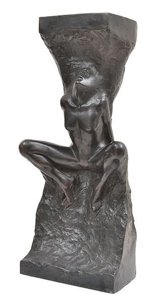 Appraisal: PETER SCHIPPERHEYN born Two Sided Figure bronze ed monogrammed and