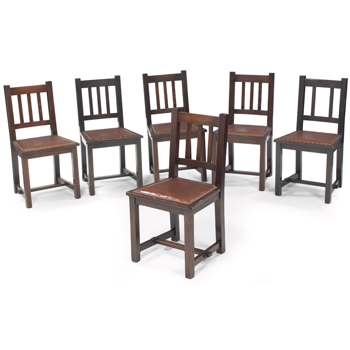 Appraisal: Early Stickley Brothers dining chairs set of six three vertical