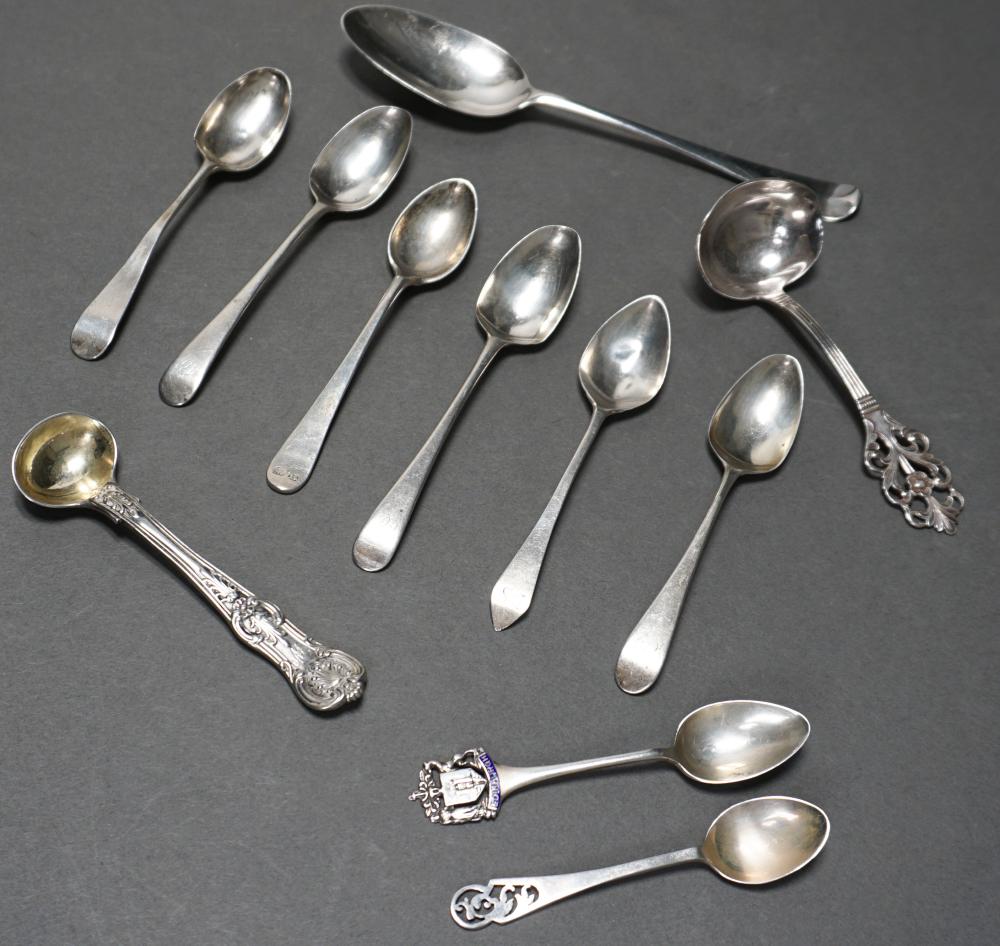 Appraisal: Collection of Predominantly English Sterling Silver Flat Table Articles oz