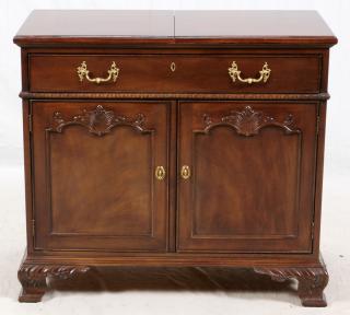 Appraisal: FLIP TOP MAHOGANY SERVER FLIP TOP MAHOGANY SERVER H L