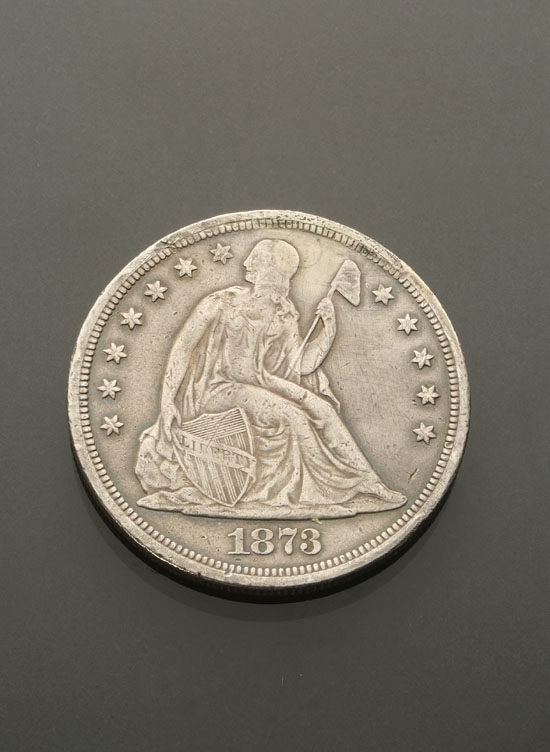 Appraisal: U S Seated Liberty Silver Dollar with Motto Dated CC