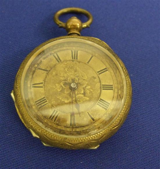 Appraisal: Lady's th century gilt metal pocket watch unmarked