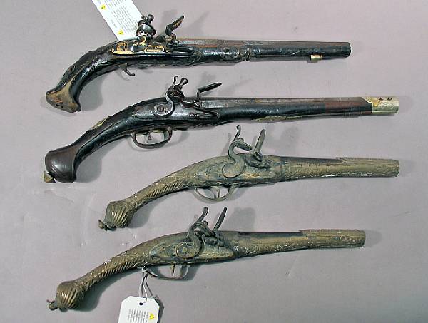 Appraisal: A lot of two early th century Ottoman flintlock pistols