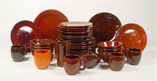 Appraisal: Ben Owen Pottery Eight bowls high x diameter brown glaze