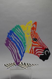 Appraisal: David Gerstein Zebra Sculpture David Gerstein Zebra Sculpture Height inches