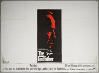 Appraisal: The Godfather British Quad film poster starring Marlon Brando Paramount