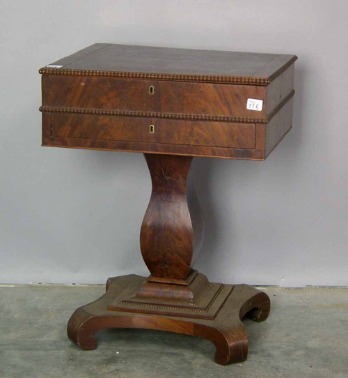 Appraisal: Pennsylvania Empire mahogany sewing stand th c h w