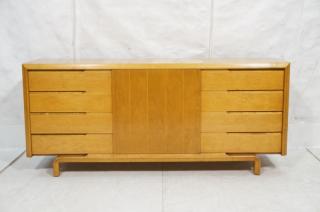 Appraisal: EDMUND SPENCE Blond Wood Low Dresser Credenza Ra EDMUND SPENCE