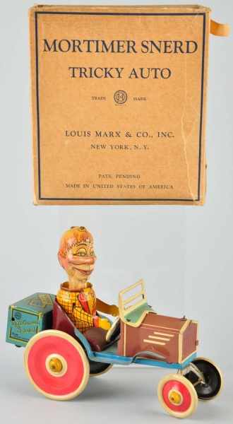 Appraisal: Tin Litho Marx Mortimer Snerd Car Wind-Up Toy Description American