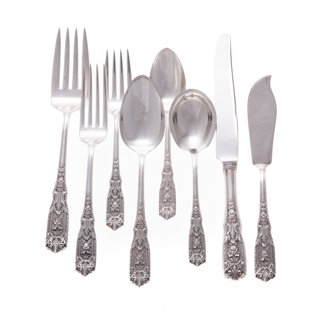 Appraisal: Westmorland Milburn Rose sterling -pc flatware comprising knives in L