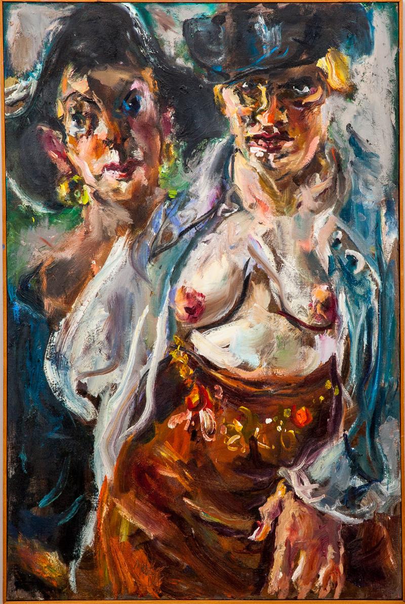 Appraisal: Raoul Middleman b Two Women Oil on canvas signed 'Middleman'