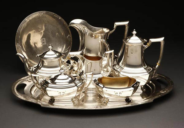 Appraisal: Wallace Sons sterling Carmel coffee tea service Wallace Sons sterling