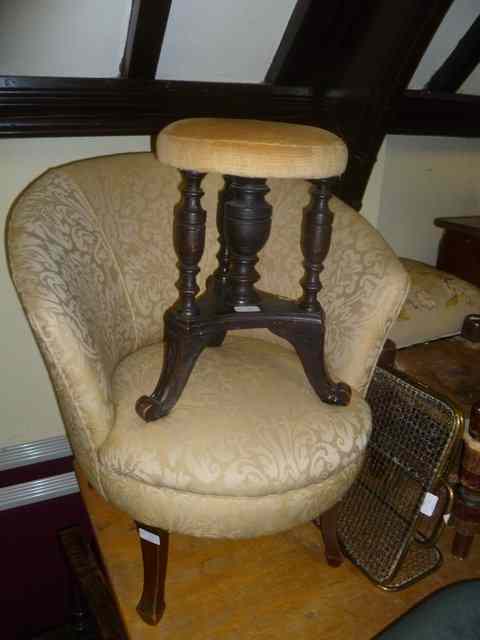 Appraisal: A SMALL COLLECTION OF VARIOUS STOOLS and stands including an