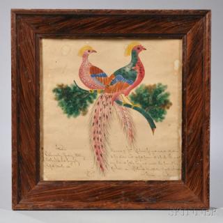 Appraisal: Watercolor Reward of Merit from A S Harris to William