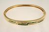 Appraisal: BRACELET - K yellow gold oval bangle bracelet with twenty-six