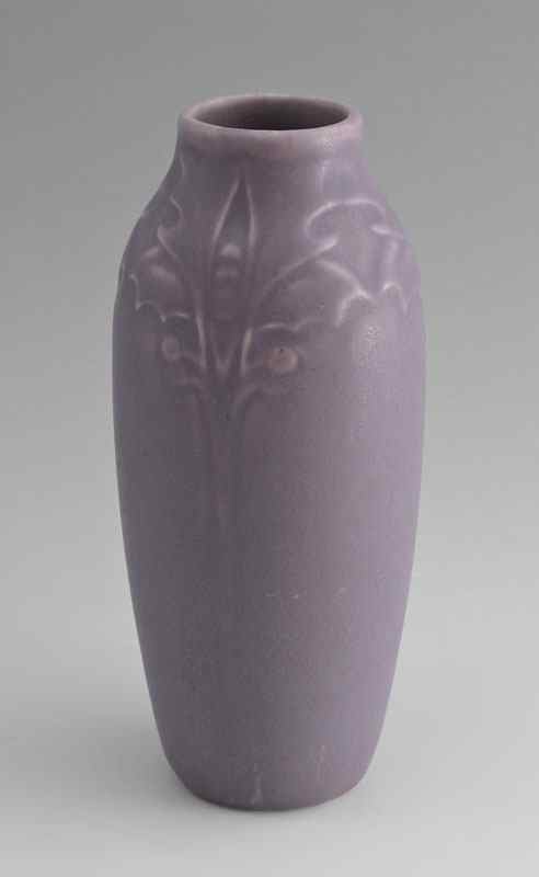 Appraisal: ROOKWOOD VASE Matte purple glaze with holly and berries Impressed