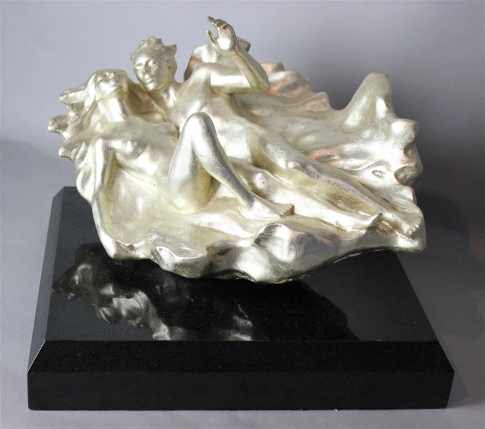 Appraisal: FREDERICK HART AMERICAN - GENESIS Bronze with silver patina Signed