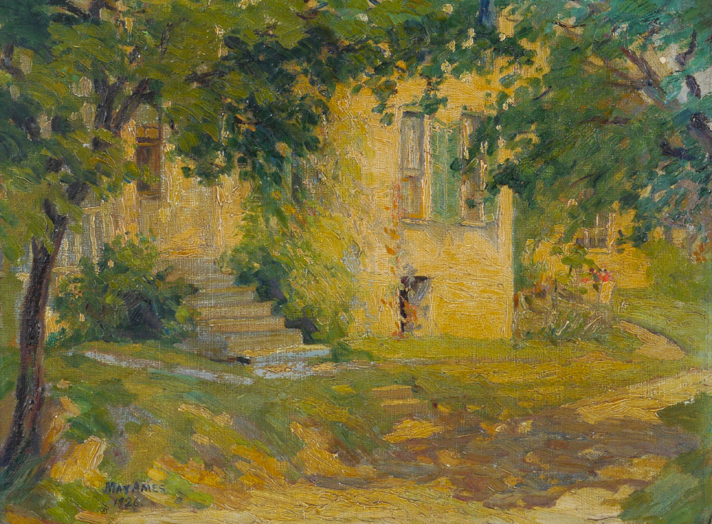 Appraisal: AMES May American - Impressionist Scene with the Facade of