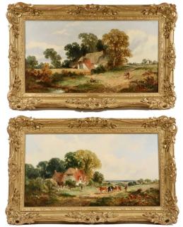 Appraisal: JAMES EDWIN MEADOWS UK - A Pair of Sussex Farmstead