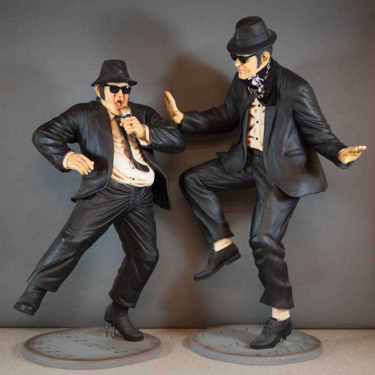 Appraisal: LIFE-SIZE BLUES BROTHERS FLOOR FIGURES Jake and Elwood Blues Dan