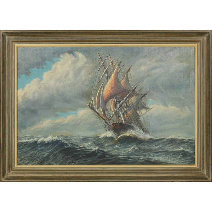 Appraisal: Raymond P Fraser th Century c North Atlantic oil canvas