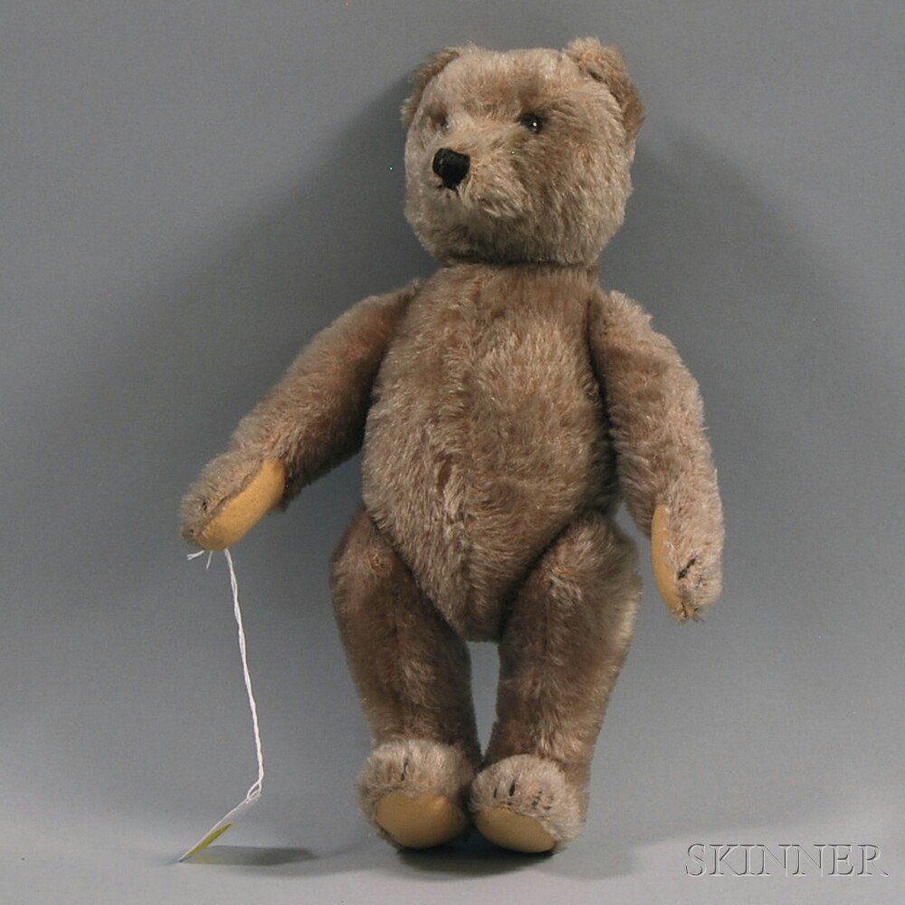 Appraisal: Steiff Articulated Mohair Bear with Growler Germany script Steiff button