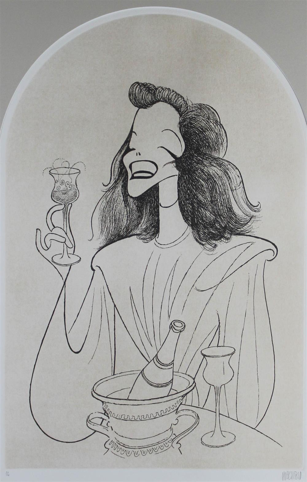 Appraisal: AL HIRSCHFELD AMERICAN - THE PHILADELPHIA STORY KATHARINE HEPBURN Lithograph