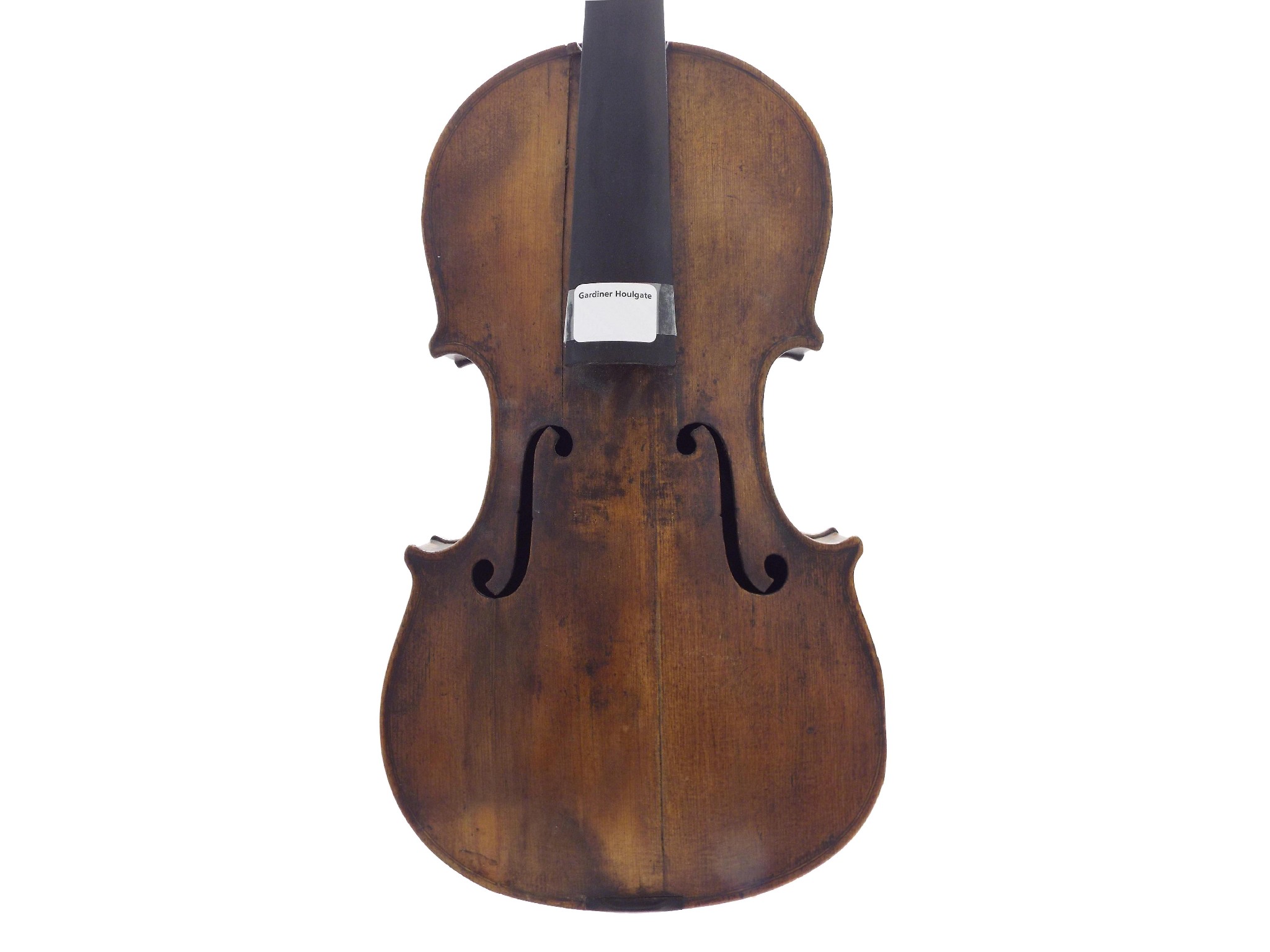 Appraisal: Late th century violin in need of restoration cm at