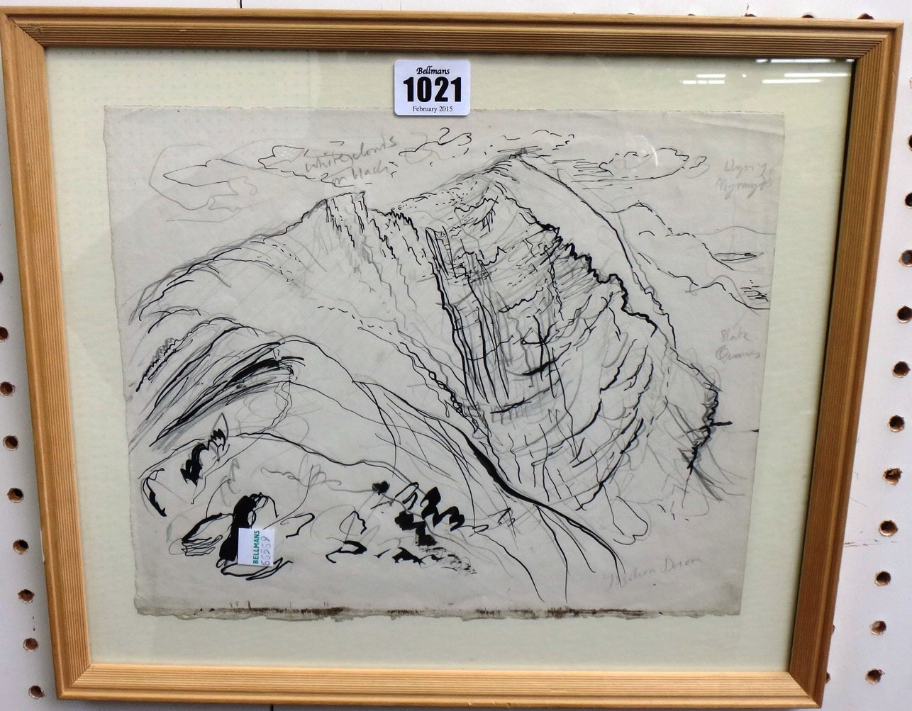 Appraisal: Attributed to John Piper - Welsh mountain pen and ink