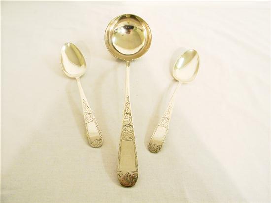 Appraisal: Sterling Pair of coin serving spoons Kirk Mayflower c and