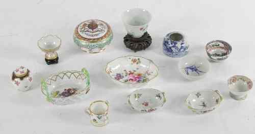 Appraisal: A Minton three-handled miniature mug and sundry miniature china