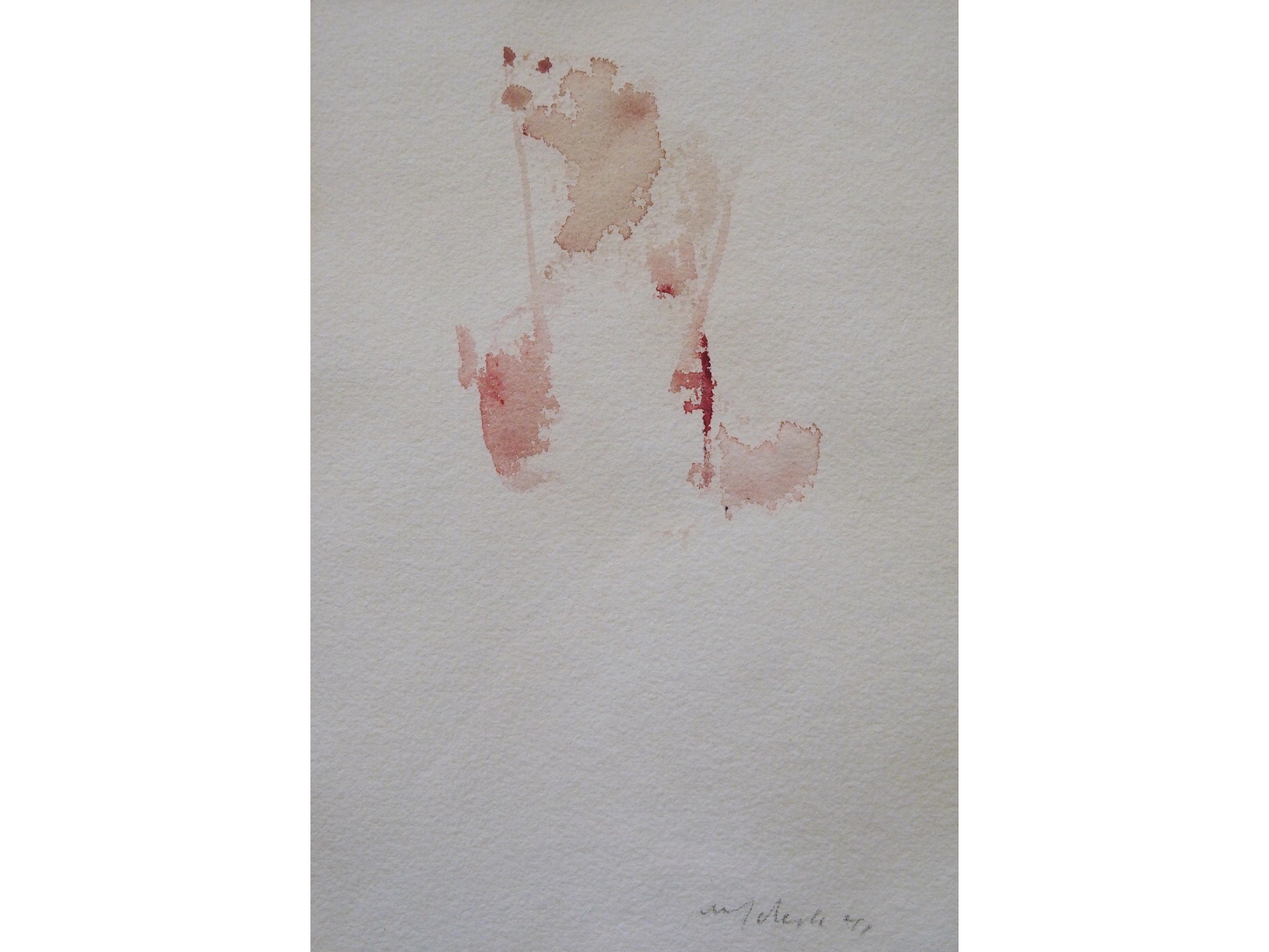 Appraisal: WILLIAM JOHNSTONE OBE Scottish - NUDEWatercolour signed and dated x