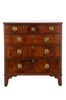 Appraisal: George III Mahogany Six Drawer Chest English late th early