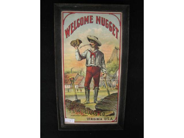 Appraisal: Early Tobacco Advertising Welcome Nugget x excellent