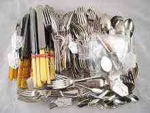 Appraisal: A large quantity of silver plated flatware and bone and