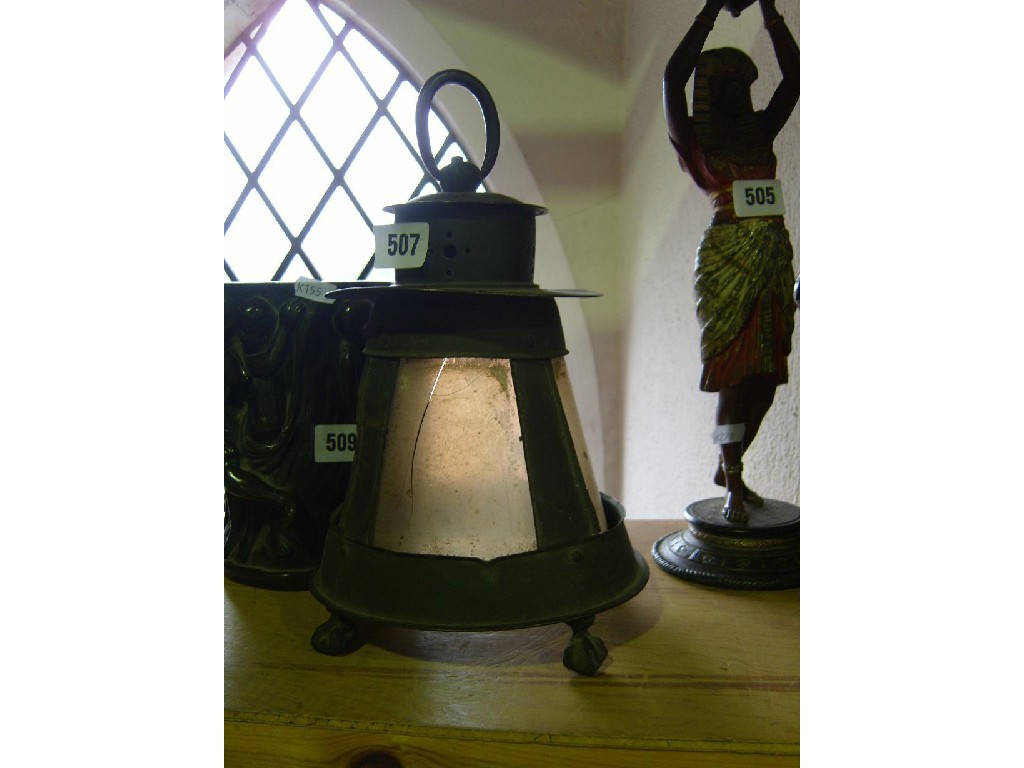 Appraisal: An early th century lantern of circular tapering form in