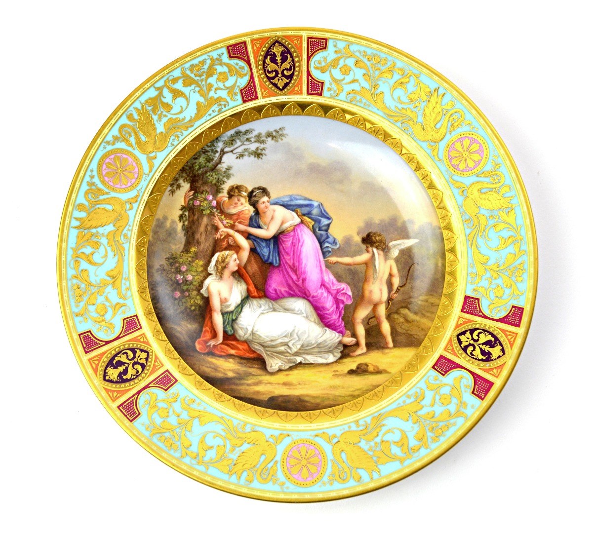 Appraisal: A Vienna' cabinet plate late th century painted with a