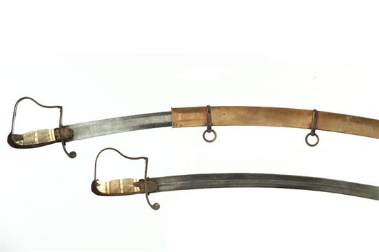 Appraisal: TWO SWORDS Germany th century Revolutionary War period swords with