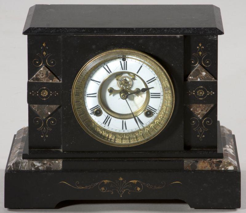 Appraisal: Waterbury Mantel Clock late th century time and strike brass