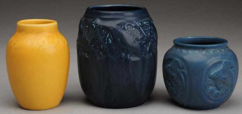 Appraisal: Lot of Rookwood Vases Includes one small blue vase dated